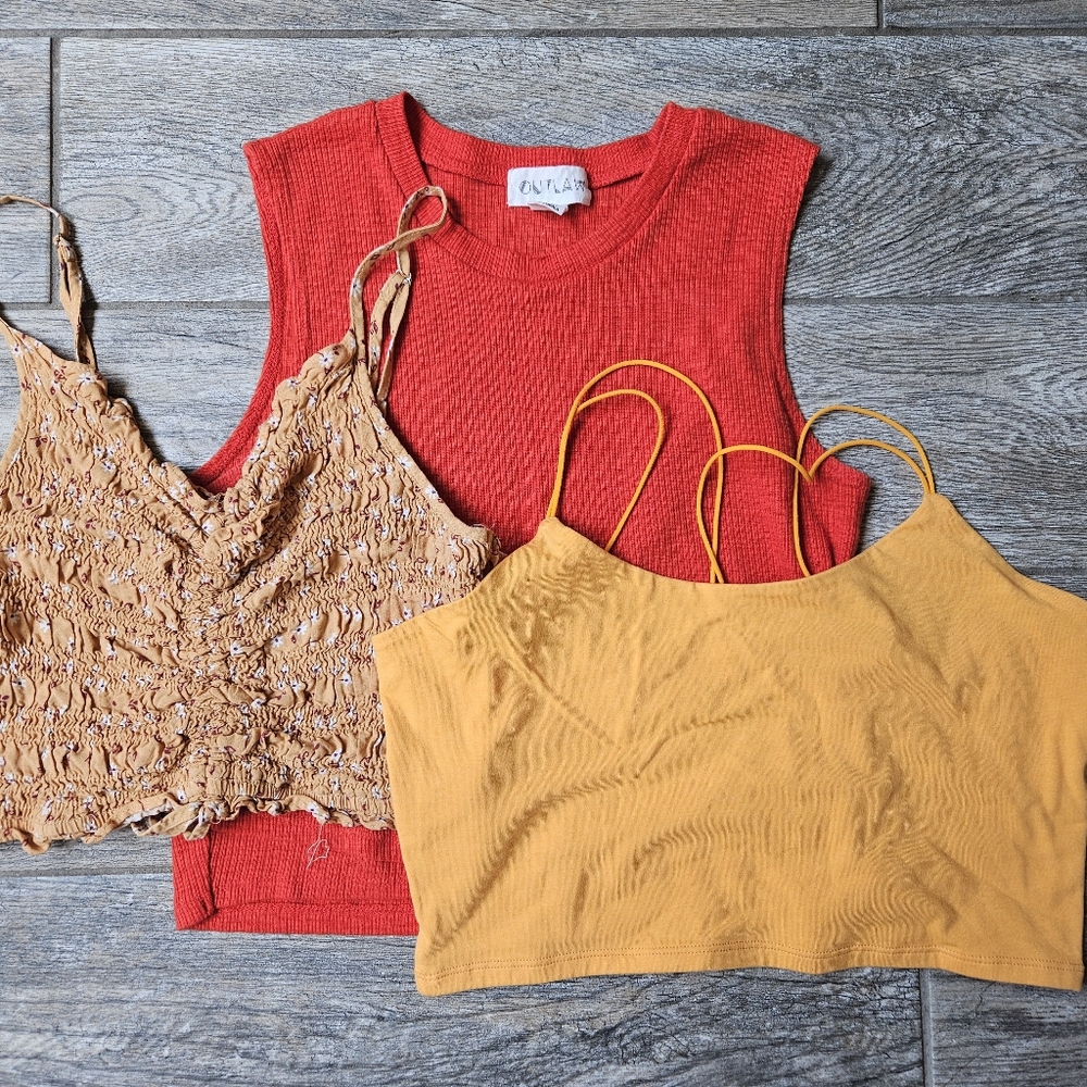 Bundle of Warm-toned Crop Tops
